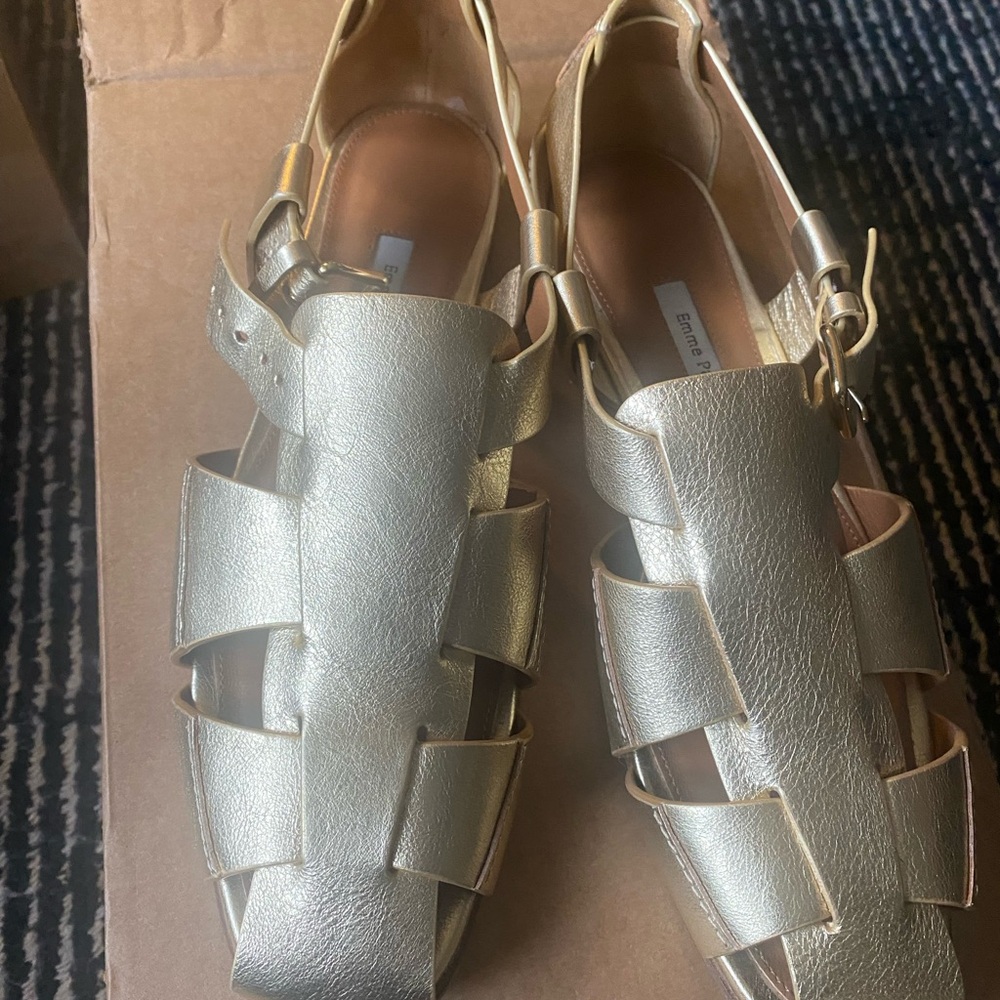 Emme parsons 
Gold Women's Sandals “Ernest”